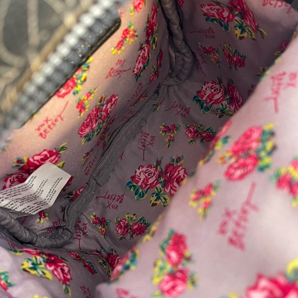 Betsey Johnson Vampire Cat Spider web print Halloween Mini Backpack purse bag - Picture 8 of 9